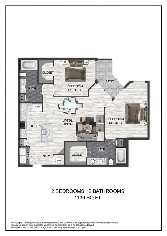 Floor plan layout diagram for B2